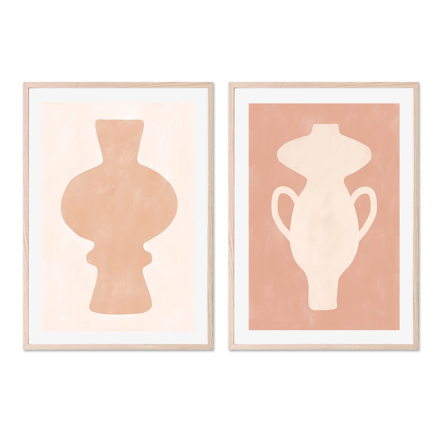 wall-art-print-canvas-poster-framed-Minimal Pottery, Set Of 2 , By Elena Ristova-GIOIA-WALL-ART