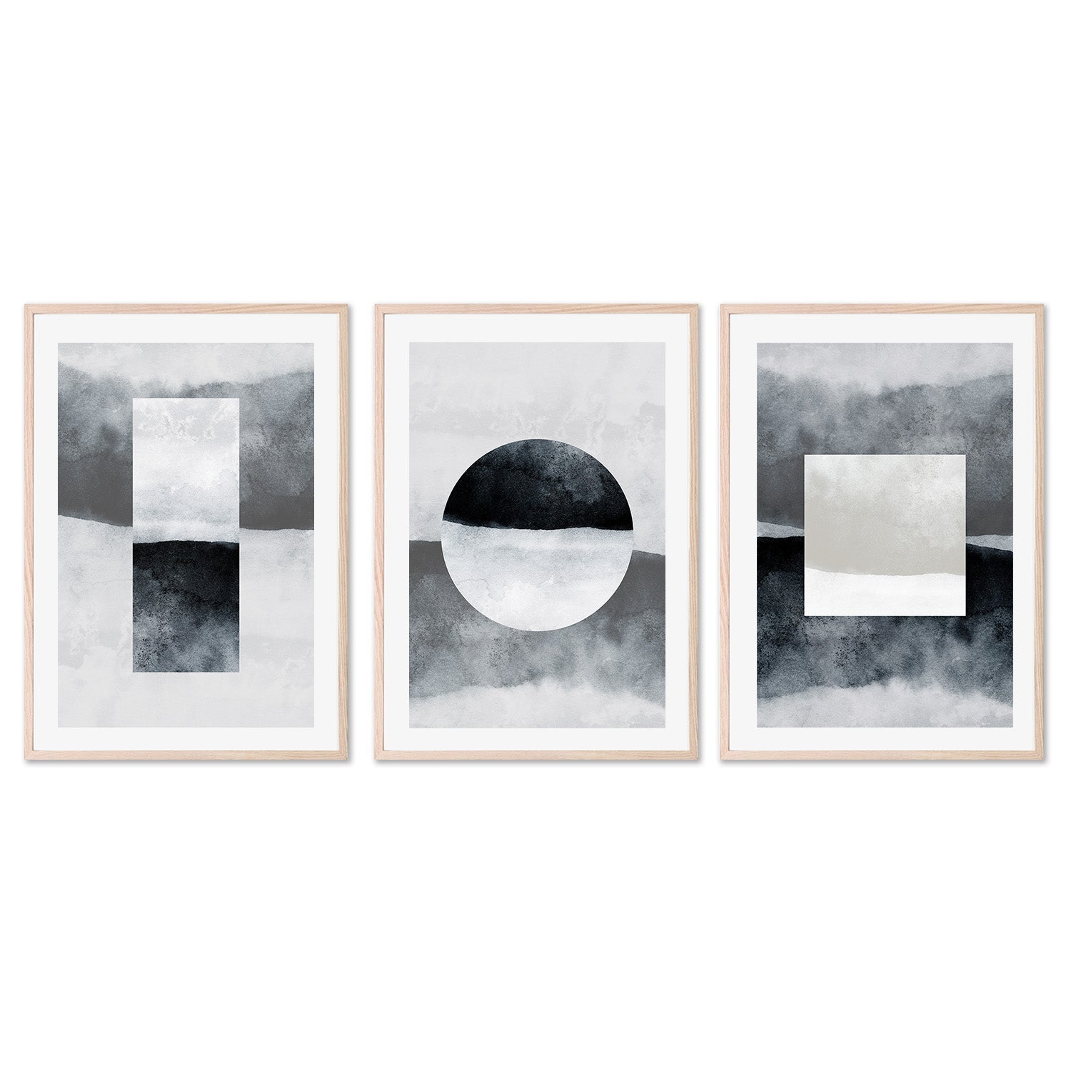 wall-art-print-canvas-poster-framed-Minimalism, Style A, B & C, Set Of 3-5