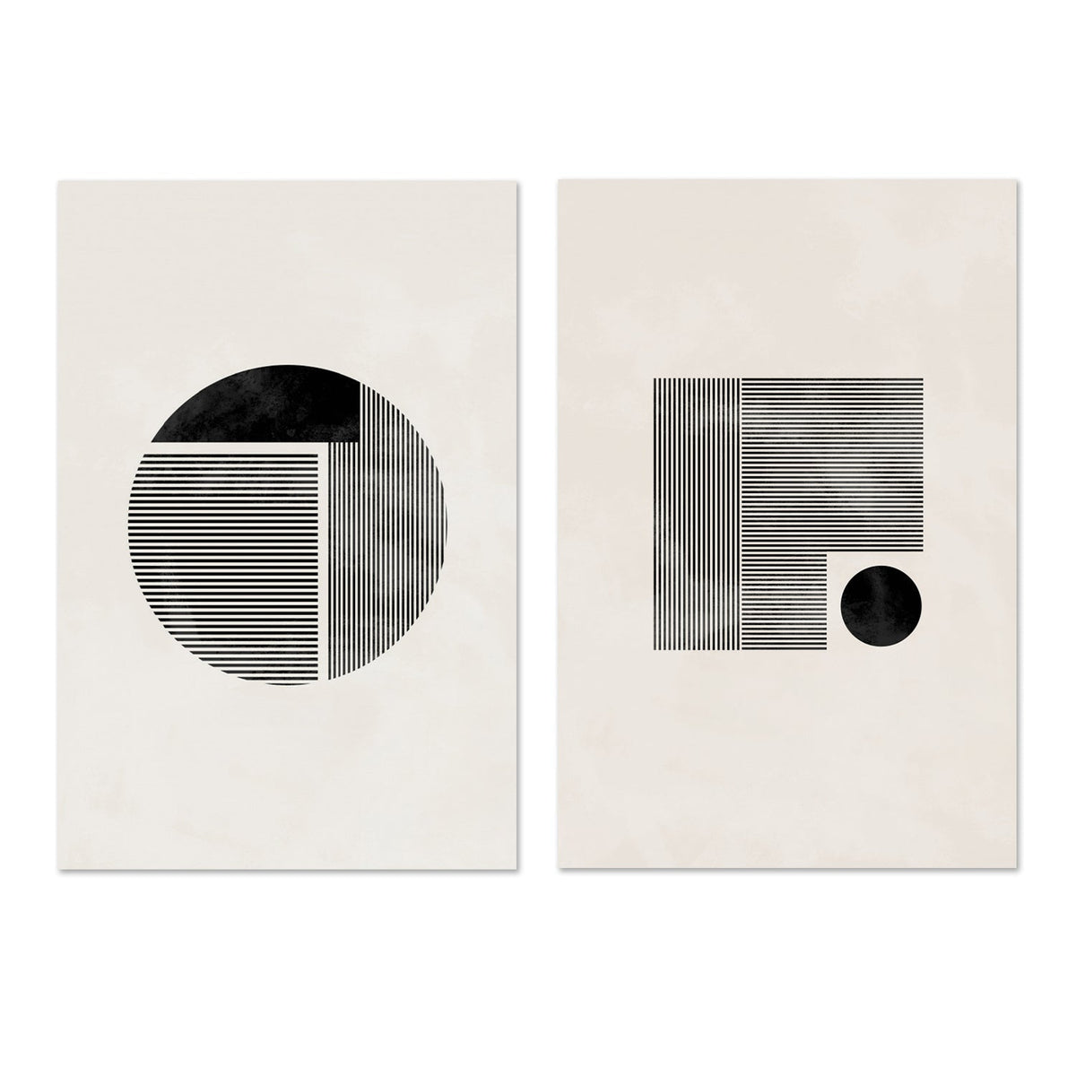 wall-art-print-canvas-poster-framed-Minimalist Geometry, Set Of 2-by-Plus X Studio-Gioia Wall Art