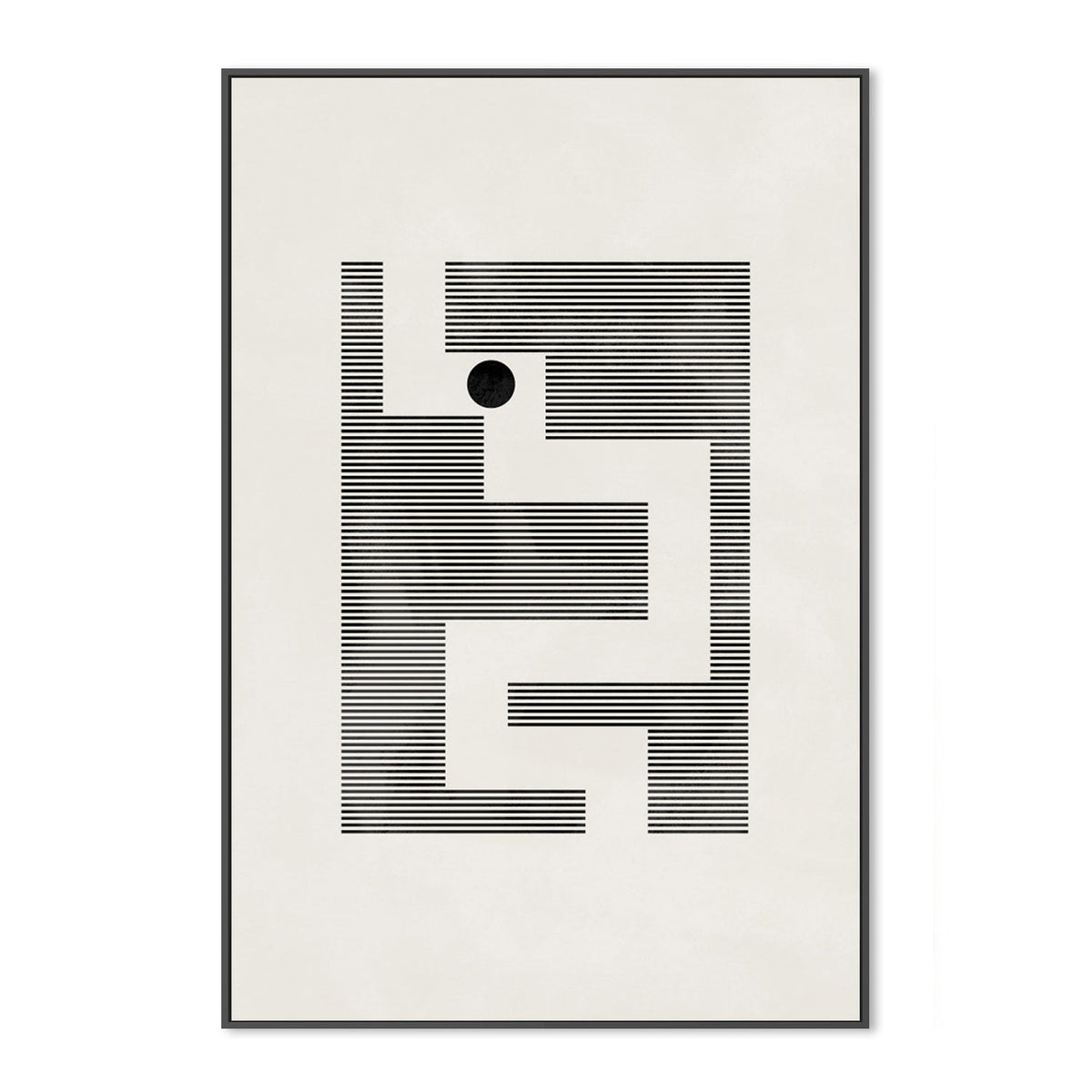 wall-art-print-canvas-poster-framed-Minimalist Maze-by-Plus X Studio-Gioia Wall Art