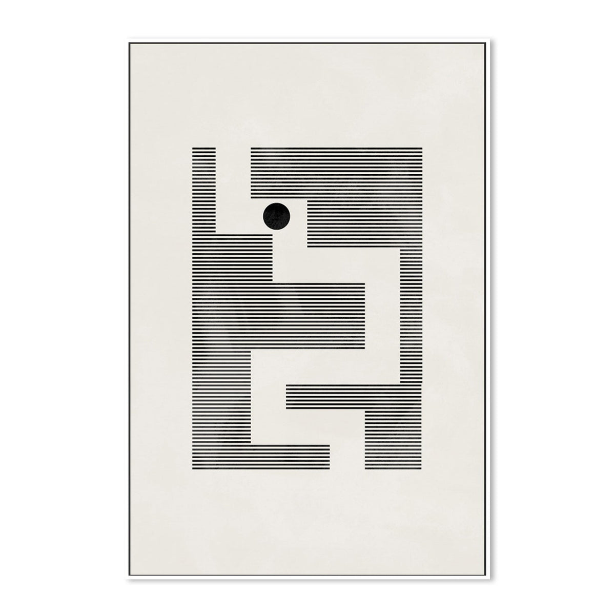 wall-art-print-canvas-poster-framed-Minimalist Maze-by-Plus X Studio-Gioia Wall Art