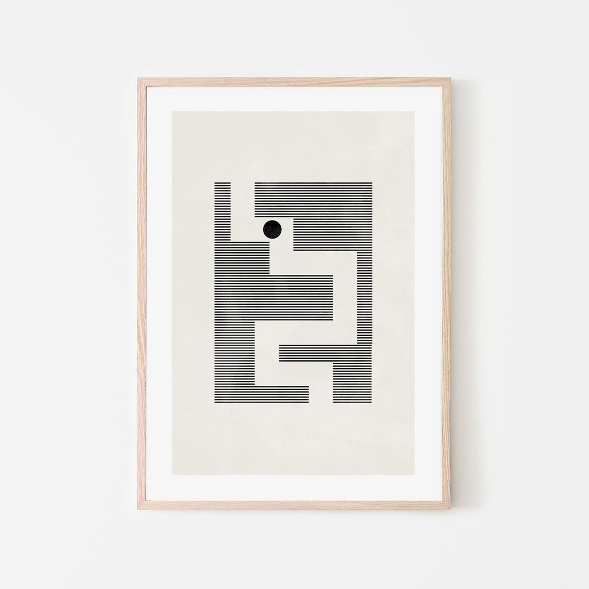 wall-art-print-canvas-poster-framed-Minimalist Maze-by-Plus X Studio-Gioia Wall Art