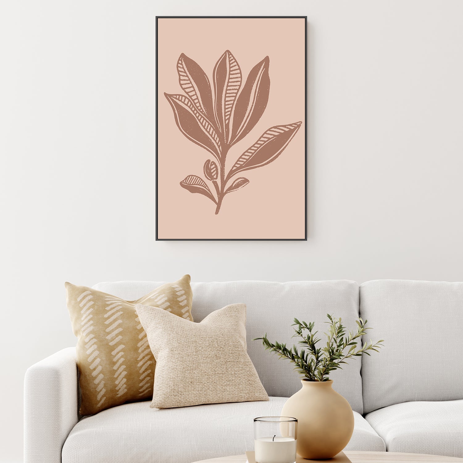 wall-art-print-canvas-poster-framed-Mocha Foliage , By Nikita Jariwala-7
