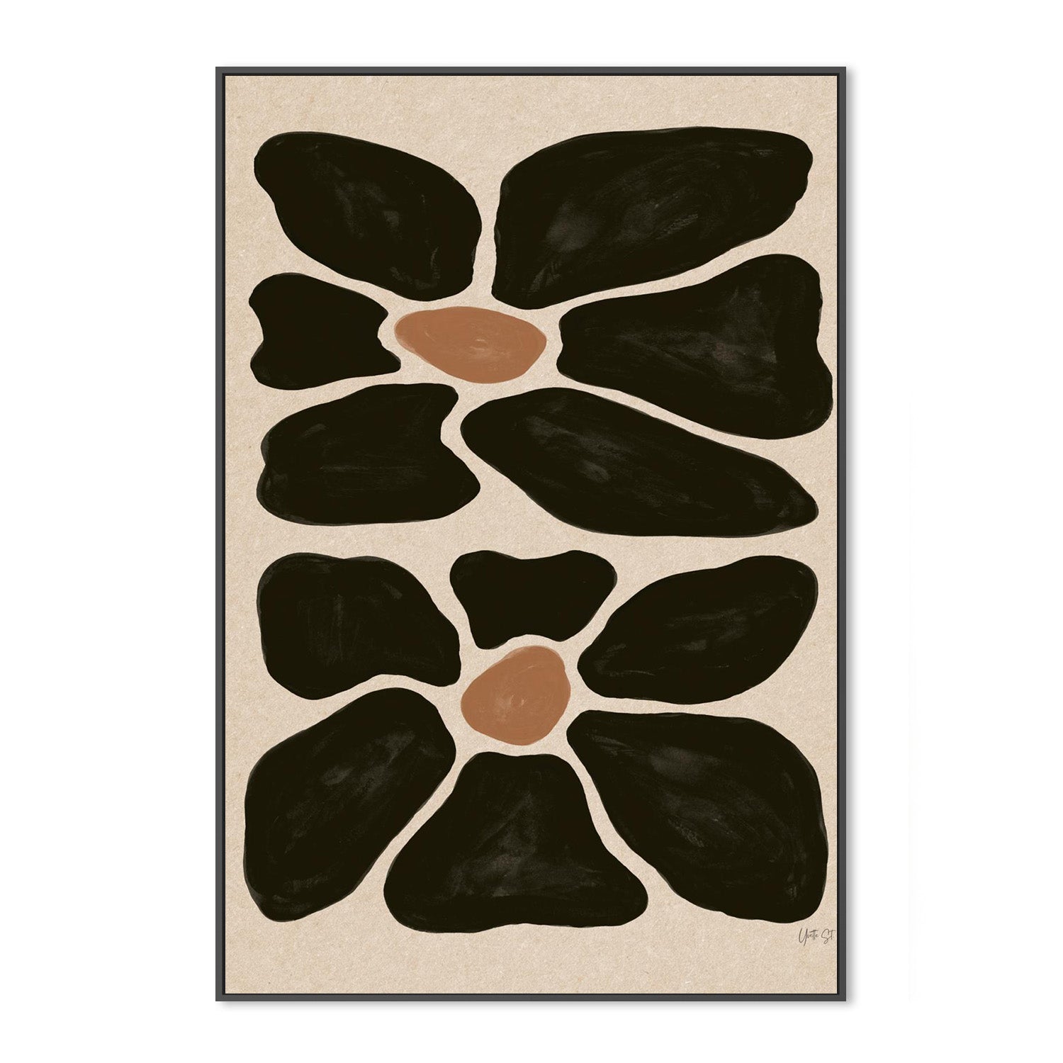 wall-art-print-canvas-poster-framed-Mod Floral, Style B-3