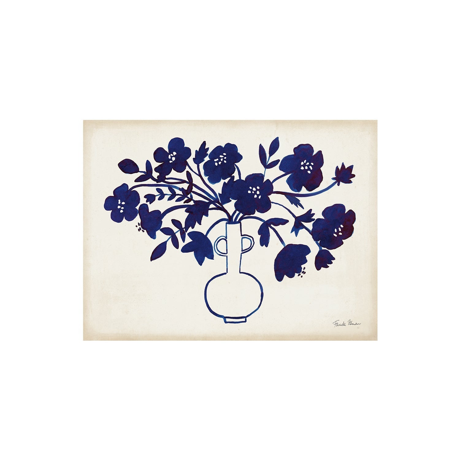 wall-art-print-canvas-poster-framed-Modern Blue I , By Farida Zaman-1