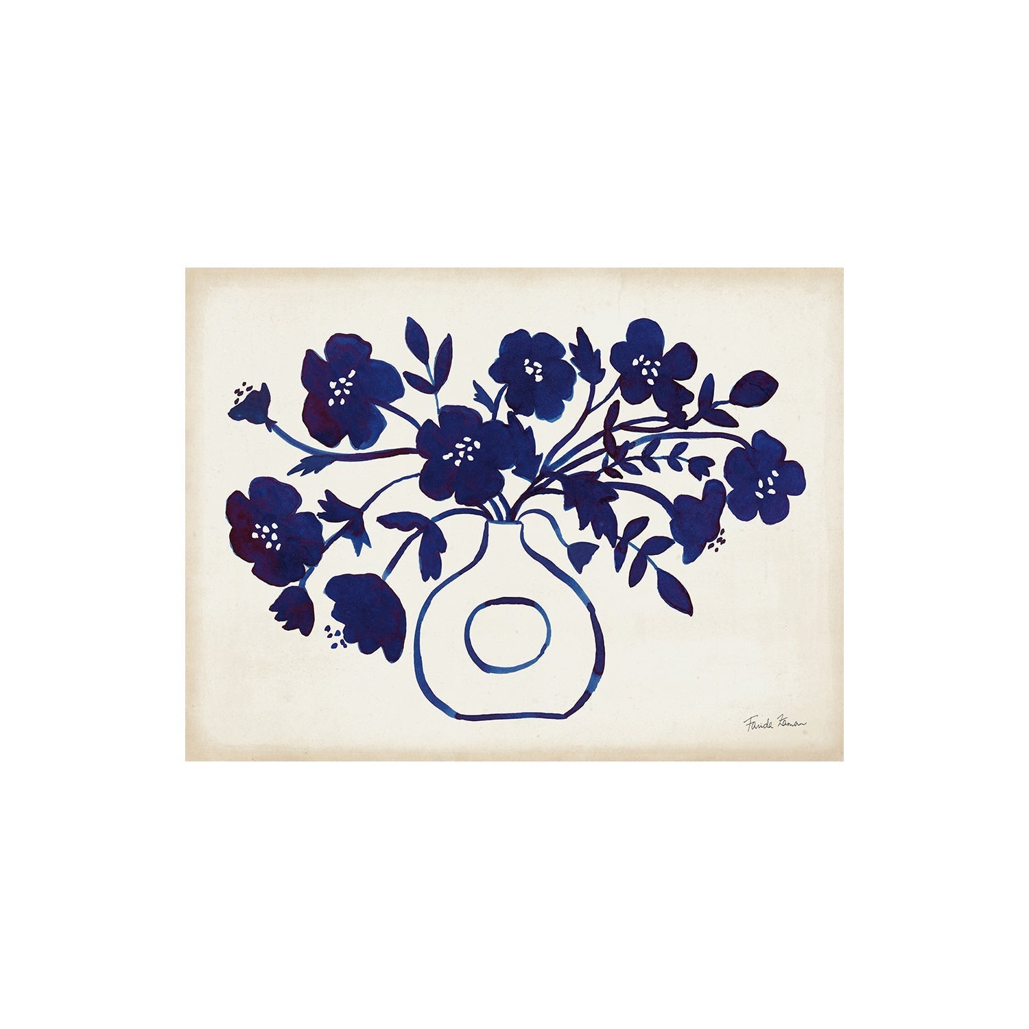 wall-art-print-canvas-poster-framed-Modern Blue II , By Farida Zaman-1