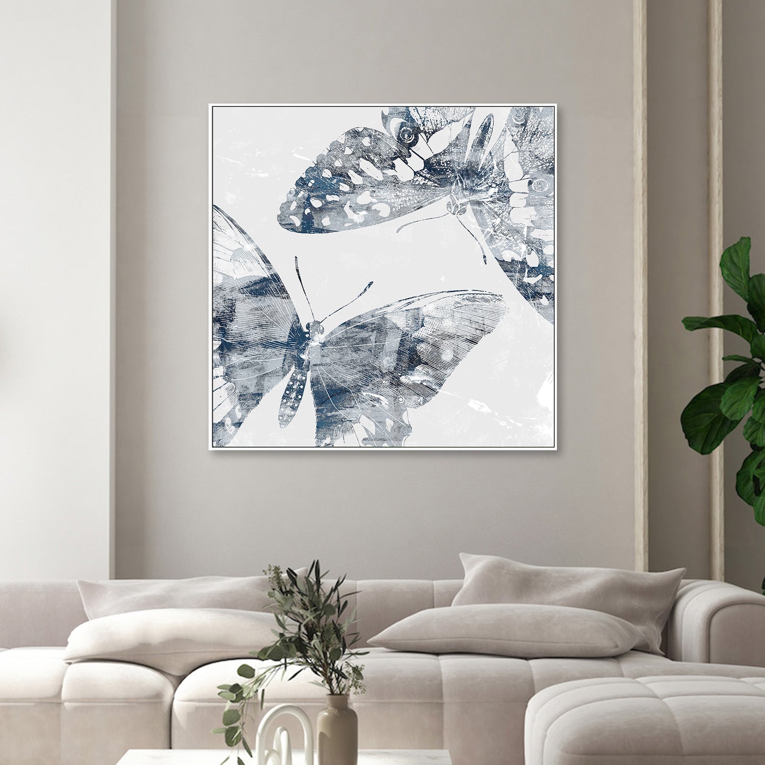 wall-art-print-canvas-poster-framed-Modern Butterflies, Style C-2
