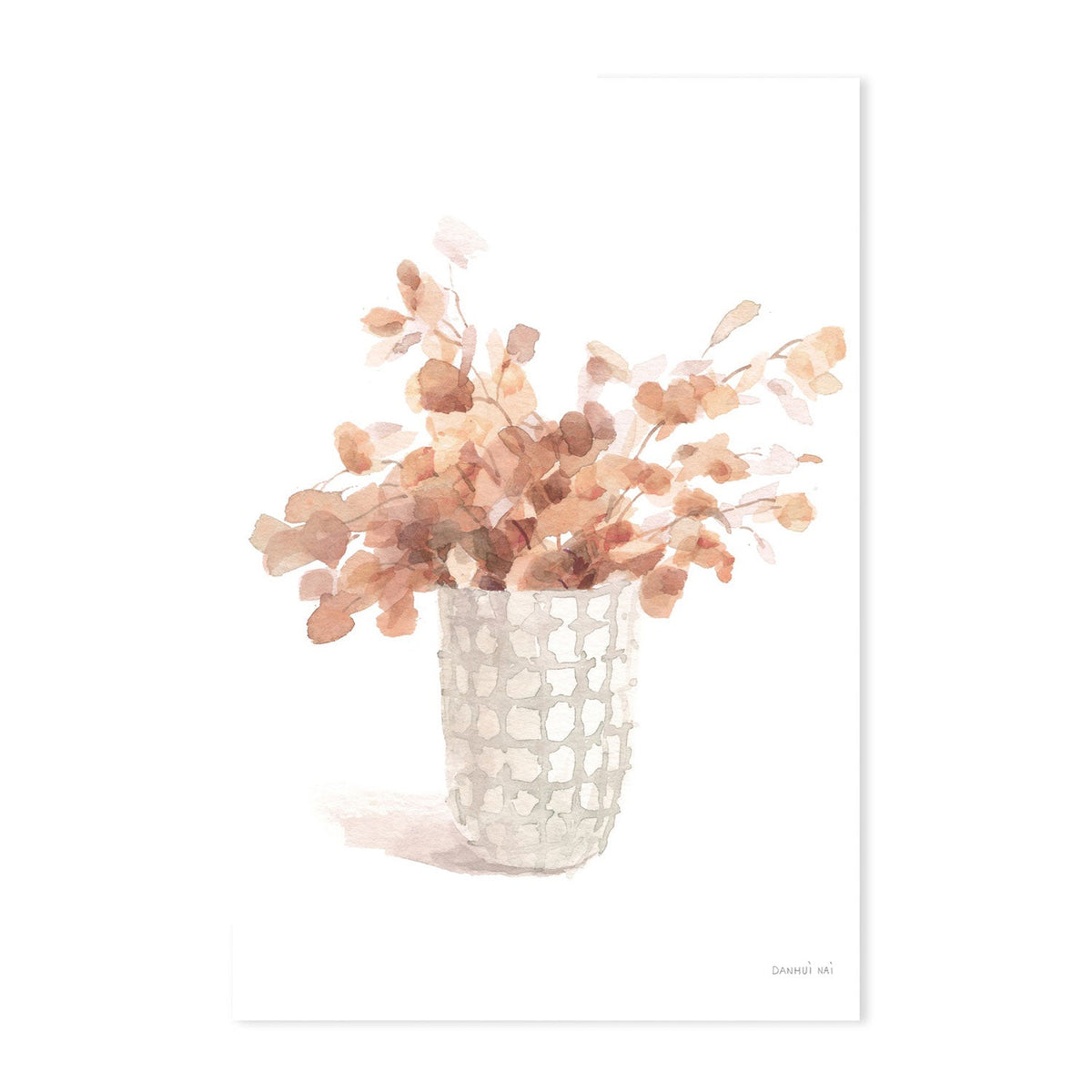 wall-art-print-canvas-poster-framed-Modern Flora, Terracotta, Set of 2-by-Danhui Nai-Gioia Wall Art