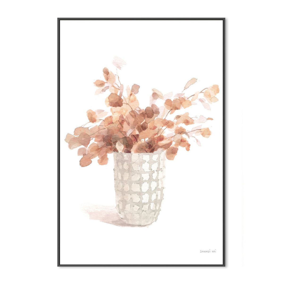 wall-art-print-canvas-poster-framed-Modern Flora, Terracotta, Style B-by-Danhui Nai-Gioia Wall Art