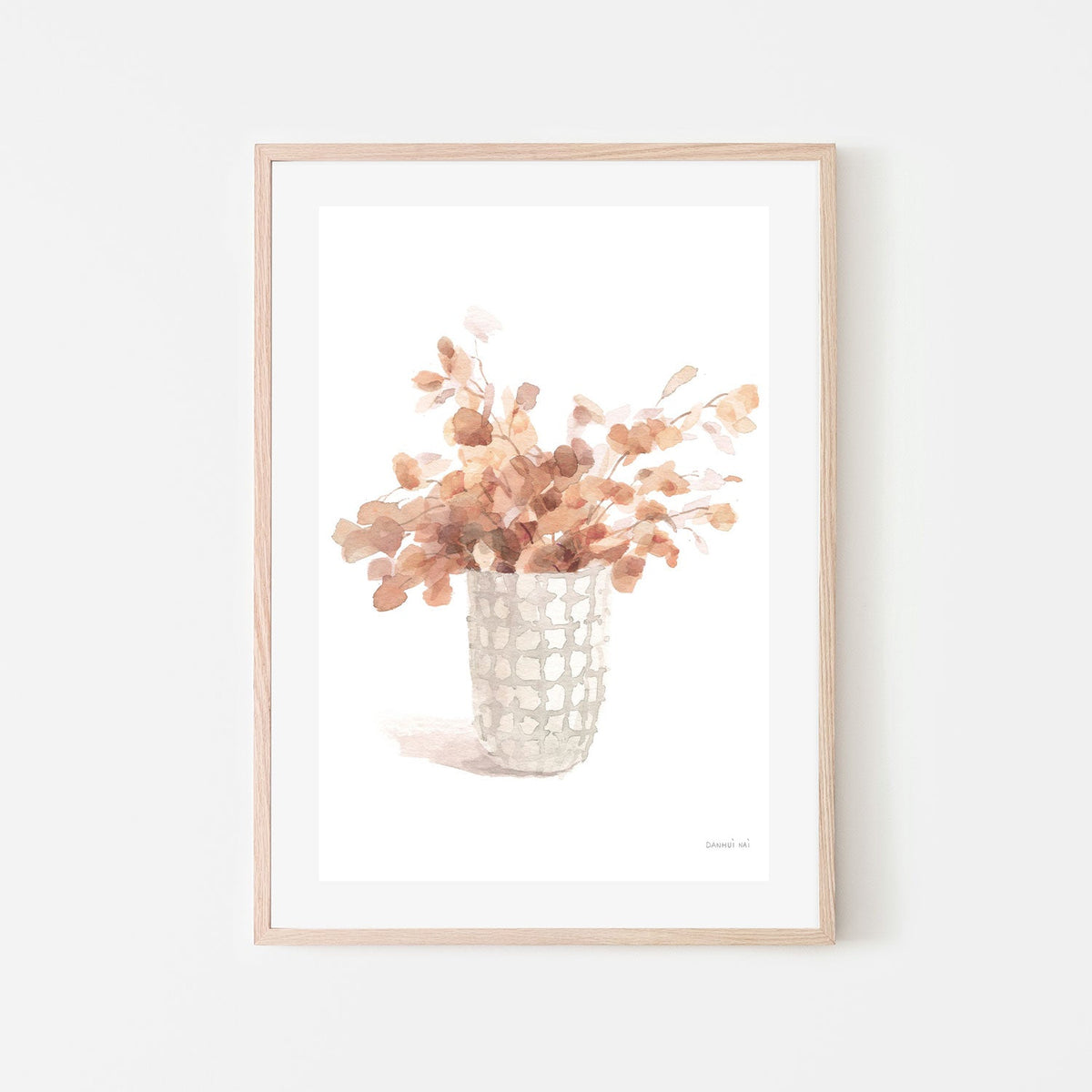 wall-art-print-canvas-poster-framed-Modern Flora, Terracotta, Style B-by-Danhui Nai-Gioia Wall Art