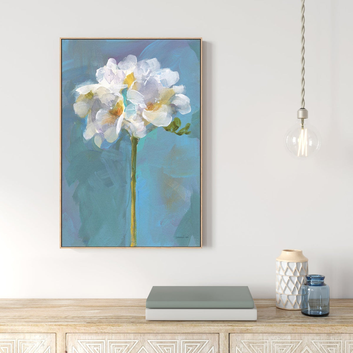 wall-art-print-canvas-poster-framed-Modern Floral, Style D-by-Danhui Nai-Gioia Wall Art