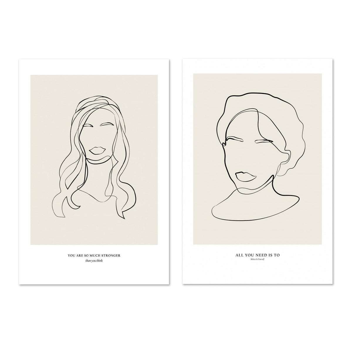 wall-art-print-canvas-poster-framed-Modern Line Art, by Anastasiya, Set Of 2-by-Plus X Studio-Gioia Wall Art
