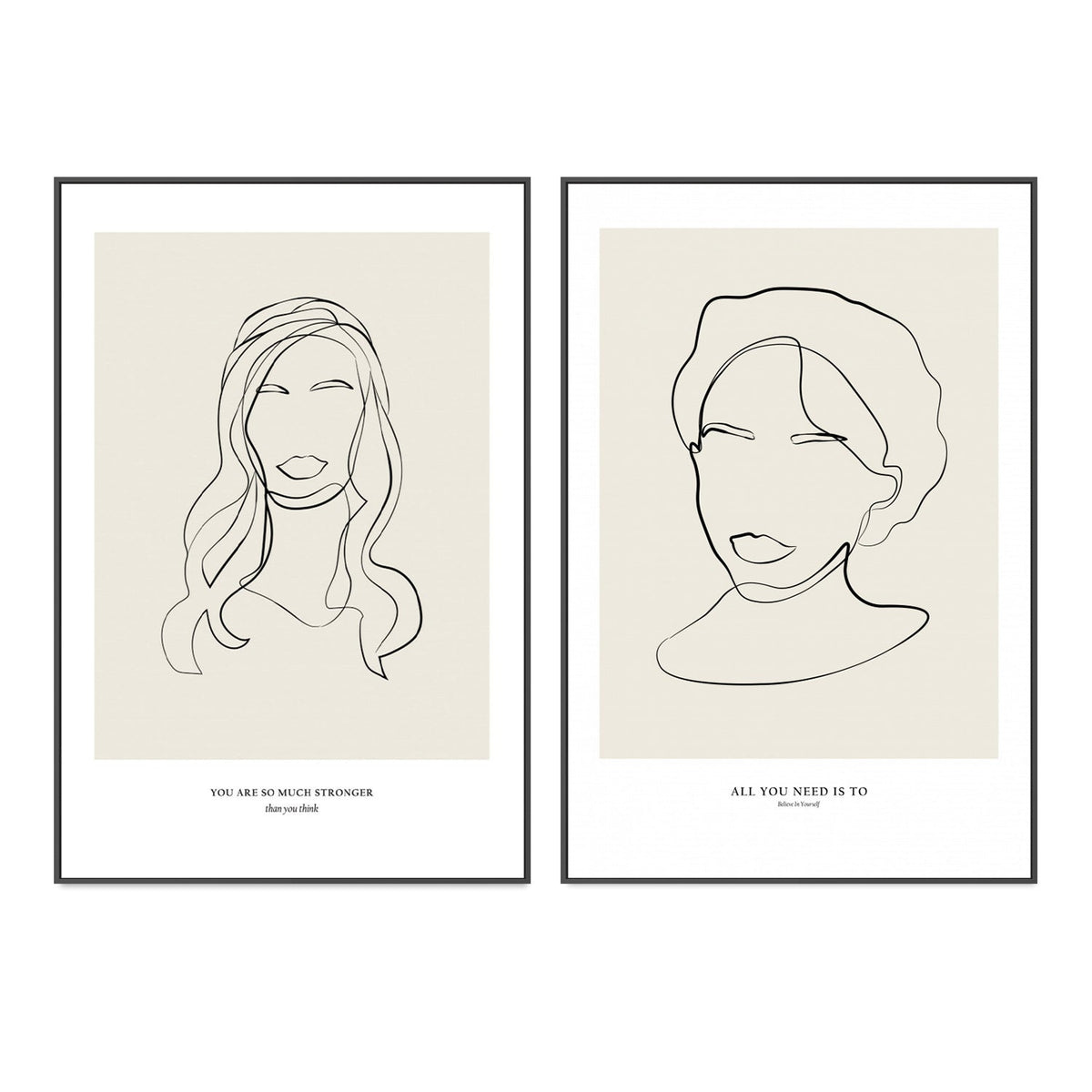 wall-art-print-canvas-poster-framed-Modern Line Art, by Anastasiya, Set Of 2-by-Plus X Studio-Gioia Wall Art