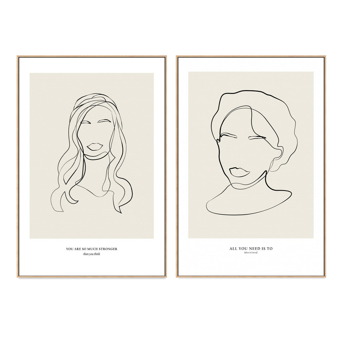 wall-art-print-canvas-poster-framed-Modern Line Art, by Anastasiya, Set Of 2-by-Plus X Studio-Gioia Wall Art