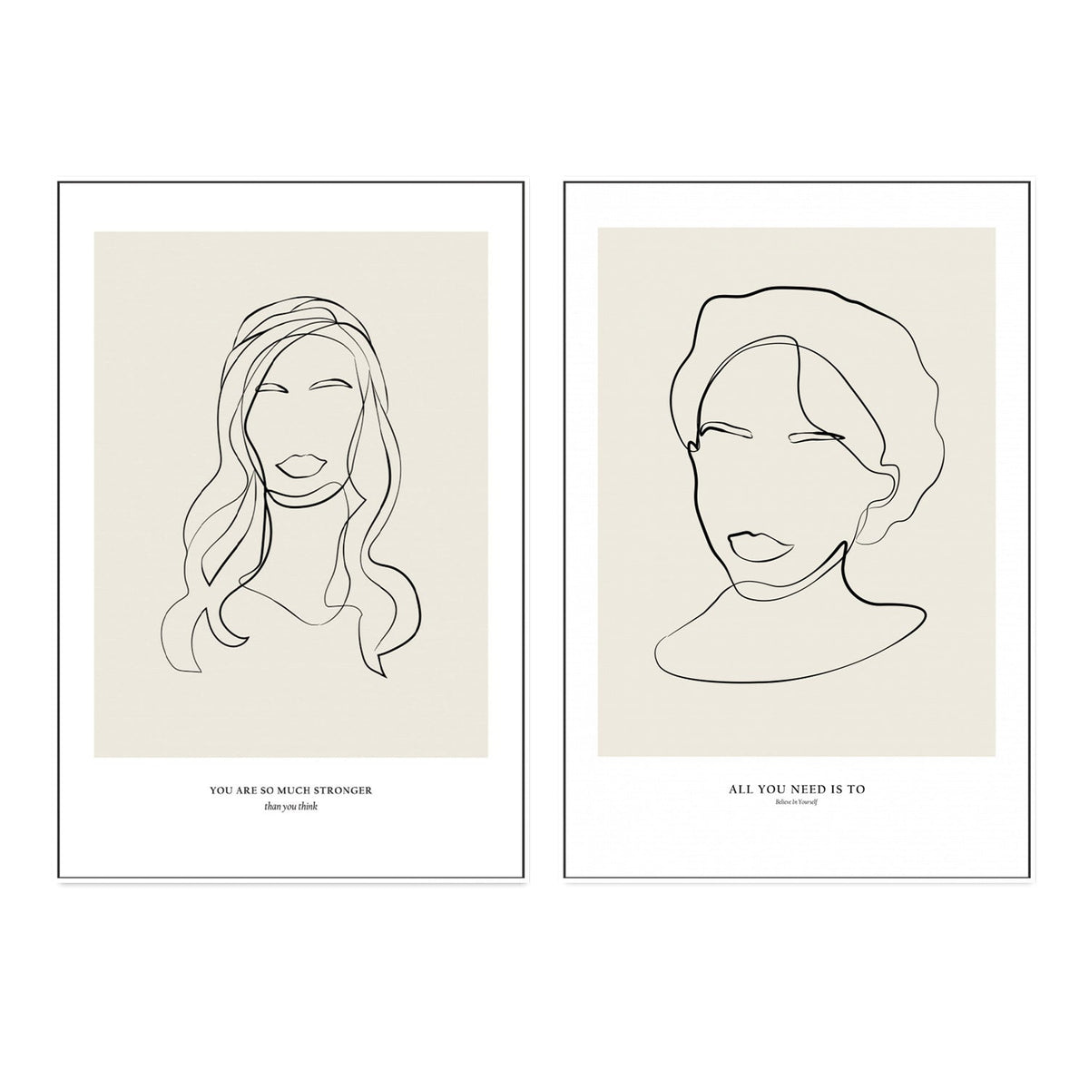 wall-art-print-canvas-poster-framed-Modern Line Art, by Anastasiya, Set Of 2-by-Plus X Studio-Gioia Wall Art