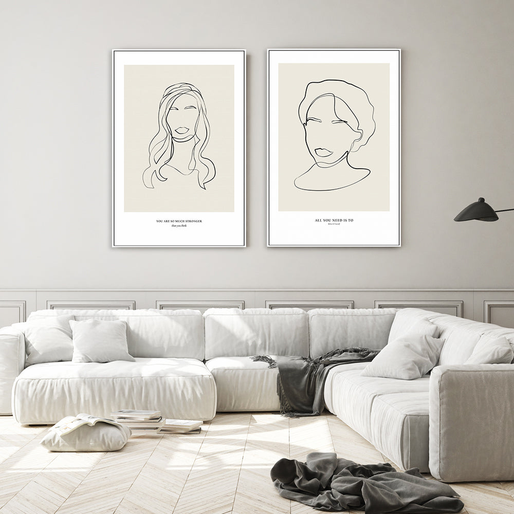 wall-art-print-canvas-poster-framed-Modern Line Art, by Anastasiya, Set Of 2-by-Plus X Studio-Gioia Wall Art