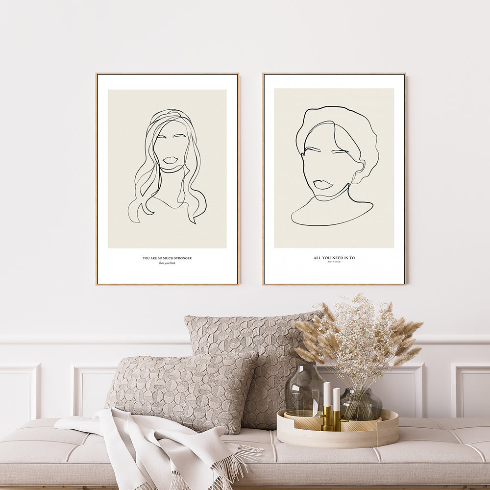 wall-art-print-canvas-poster-framed-Modern Line Art, by Anastasiya, Set Of 2-by-Plus X Studio-Gioia Wall Art