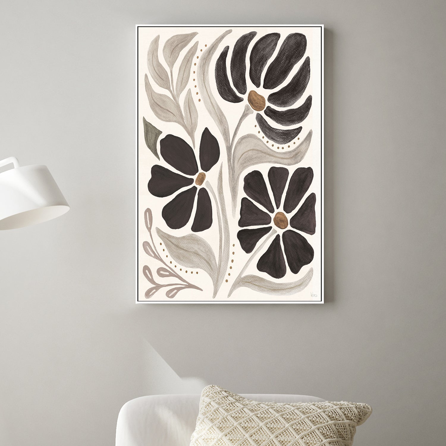 wall-art-print-canvas-poster-framed-Modern Petals, Style A , By Veronique Charron-2