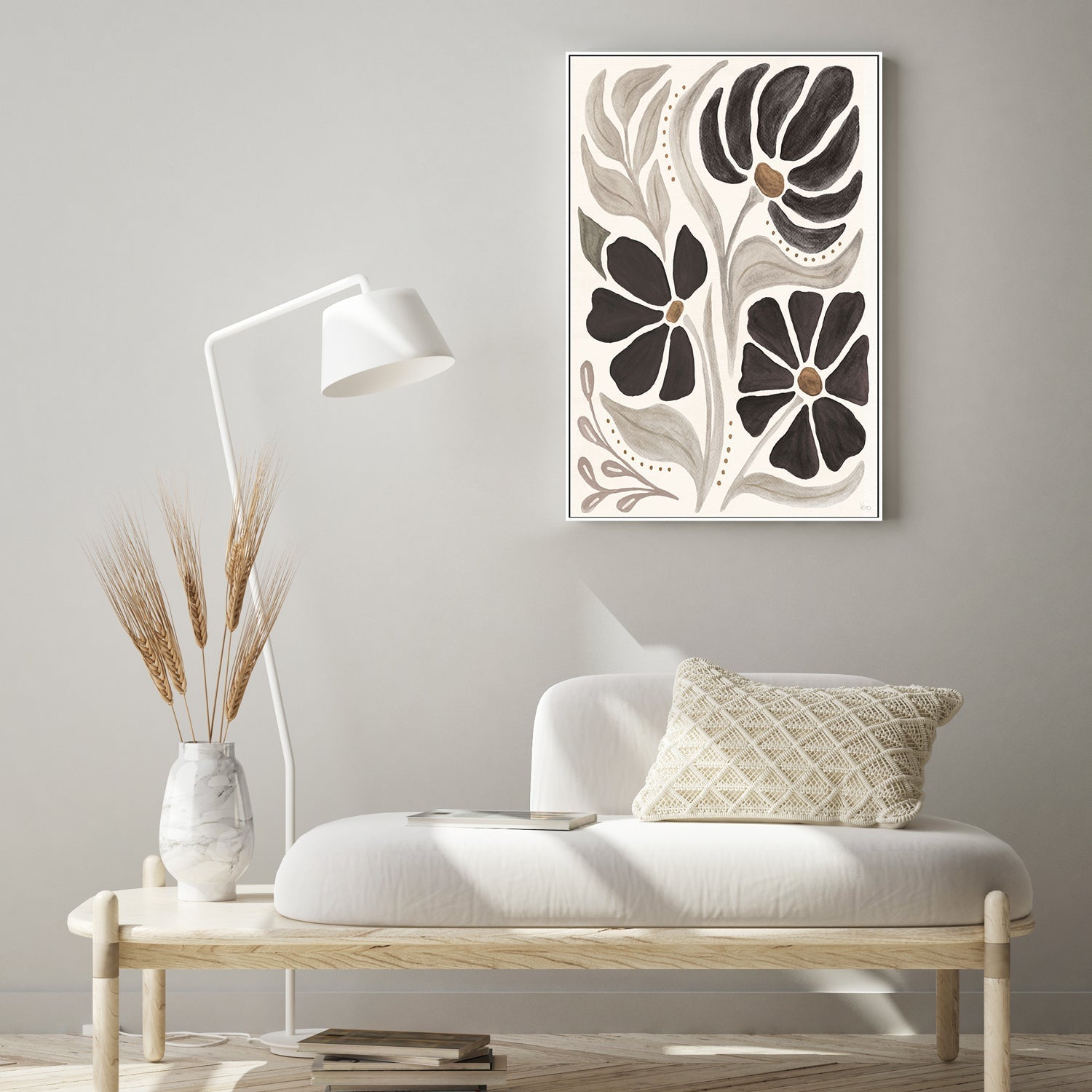 wall-art-print-canvas-poster-framed-Modern Petals, Style A , By Veronique Charron-7