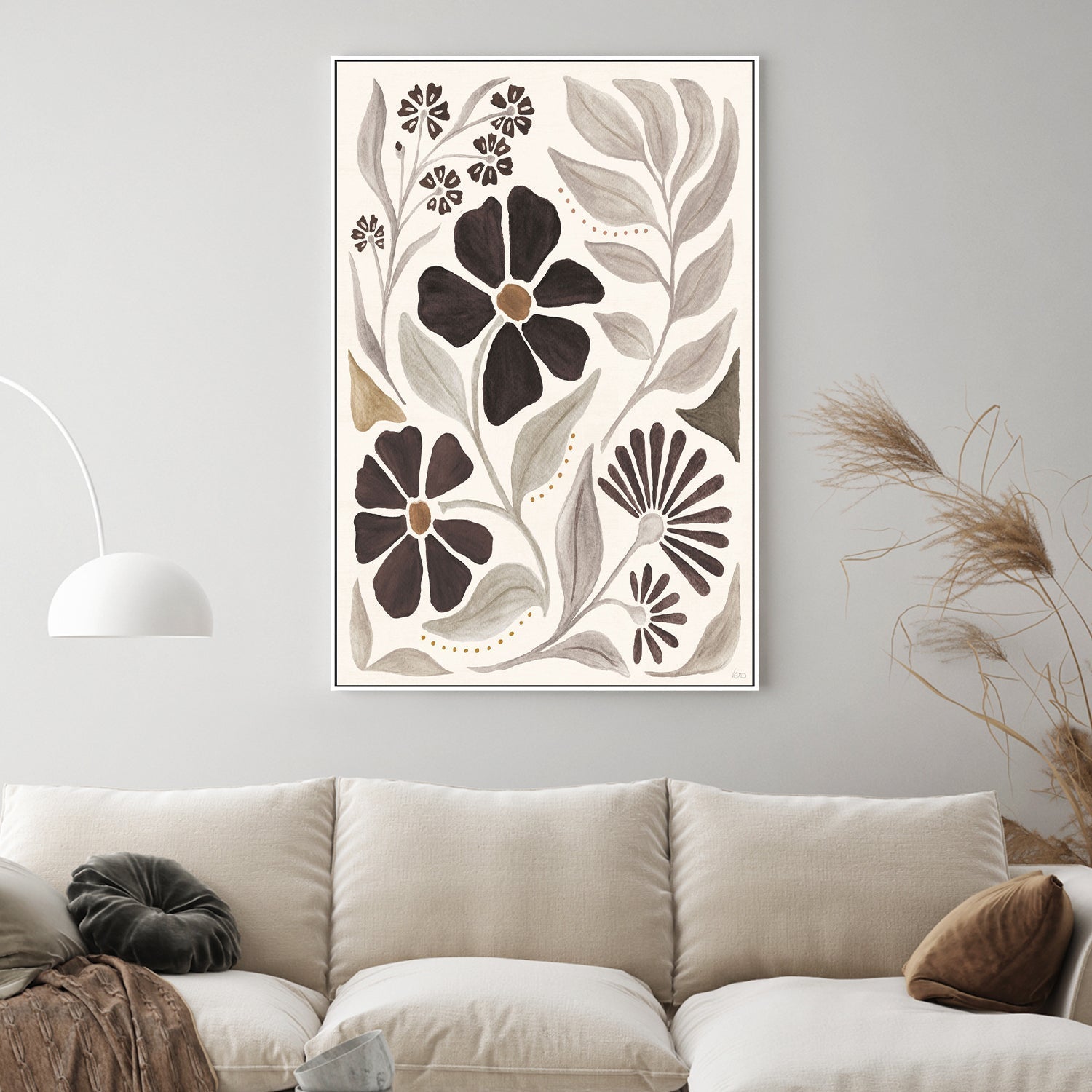 wall-art-print-canvas-poster-framed-Modern Petals, Style B , By Veronique Charron-2