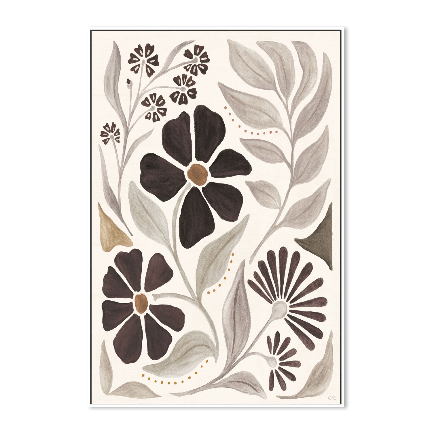 wall-art-print-canvas-poster-framed-Modern Petals, Style B , By Veronique Charron-5