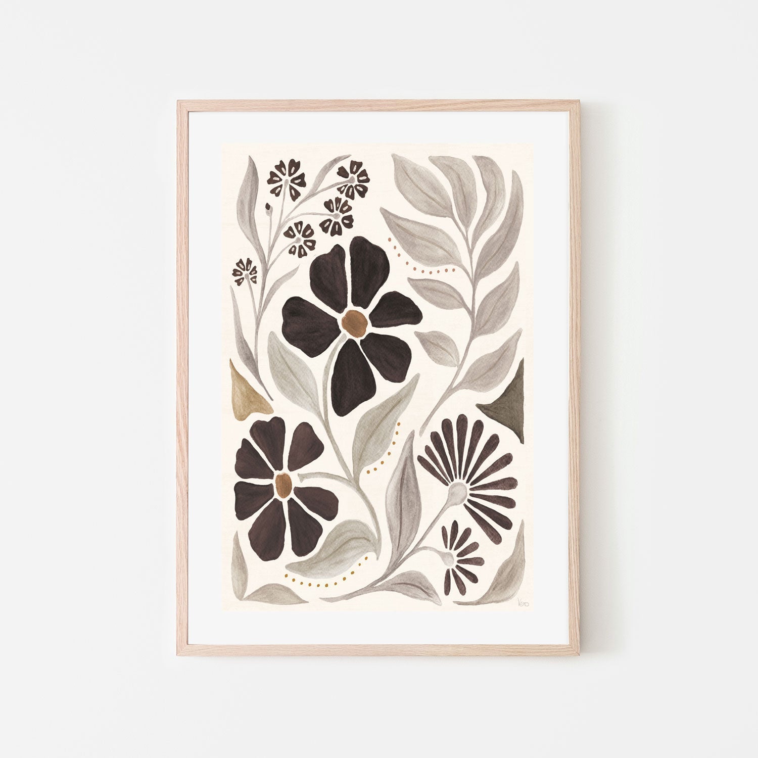 wall-art-print-canvas-poster-framed-Modern Petals, Style B , By Veronique Charron-6