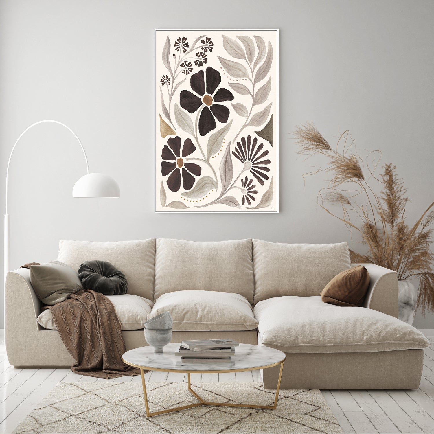 wall-art-print-canvas-poster-framed-Modern Petals, Style B , By Veronique Charron-7
