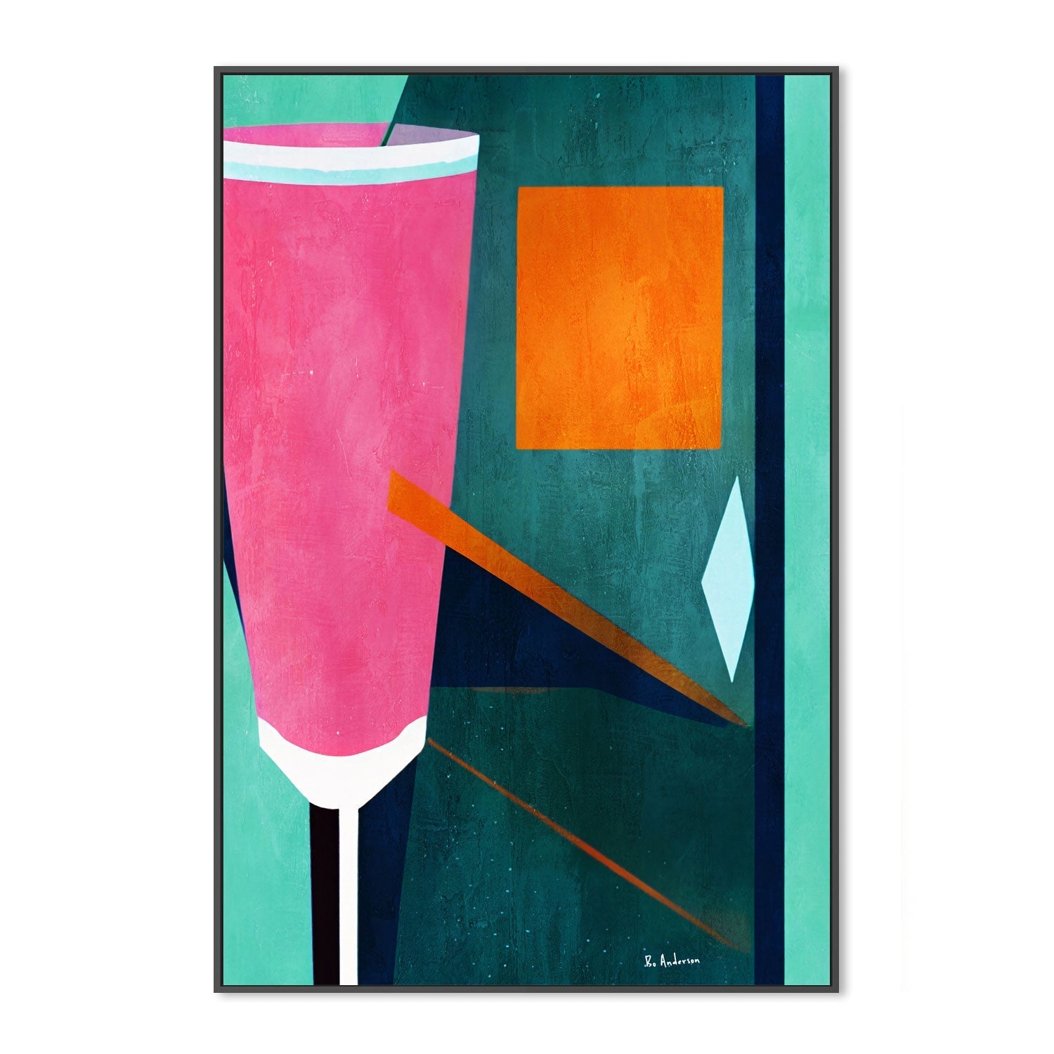 wall-art-print-canvas-poster-framed-Mon Petite Crement Rose , By Bo Anderson-3