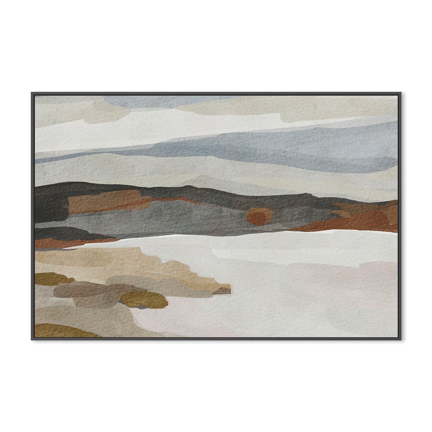 wall-art-print-canvas-poster-framed-Monochrome Abstract Landscape , By Nikita Jariwala-3