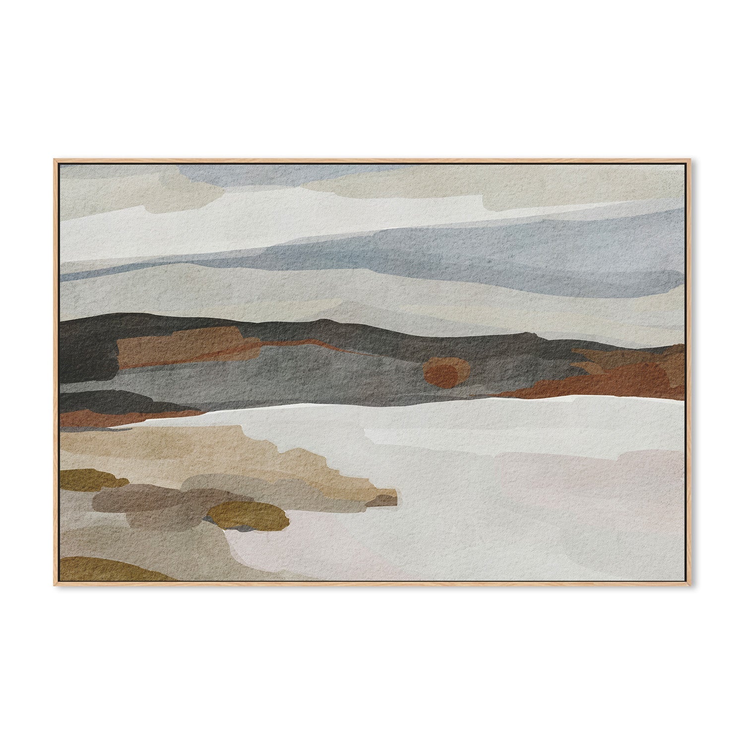 wall-art-print-canvas-poster-framed-Monochrome Abstract Landscape , By Nikita Jariwala-4