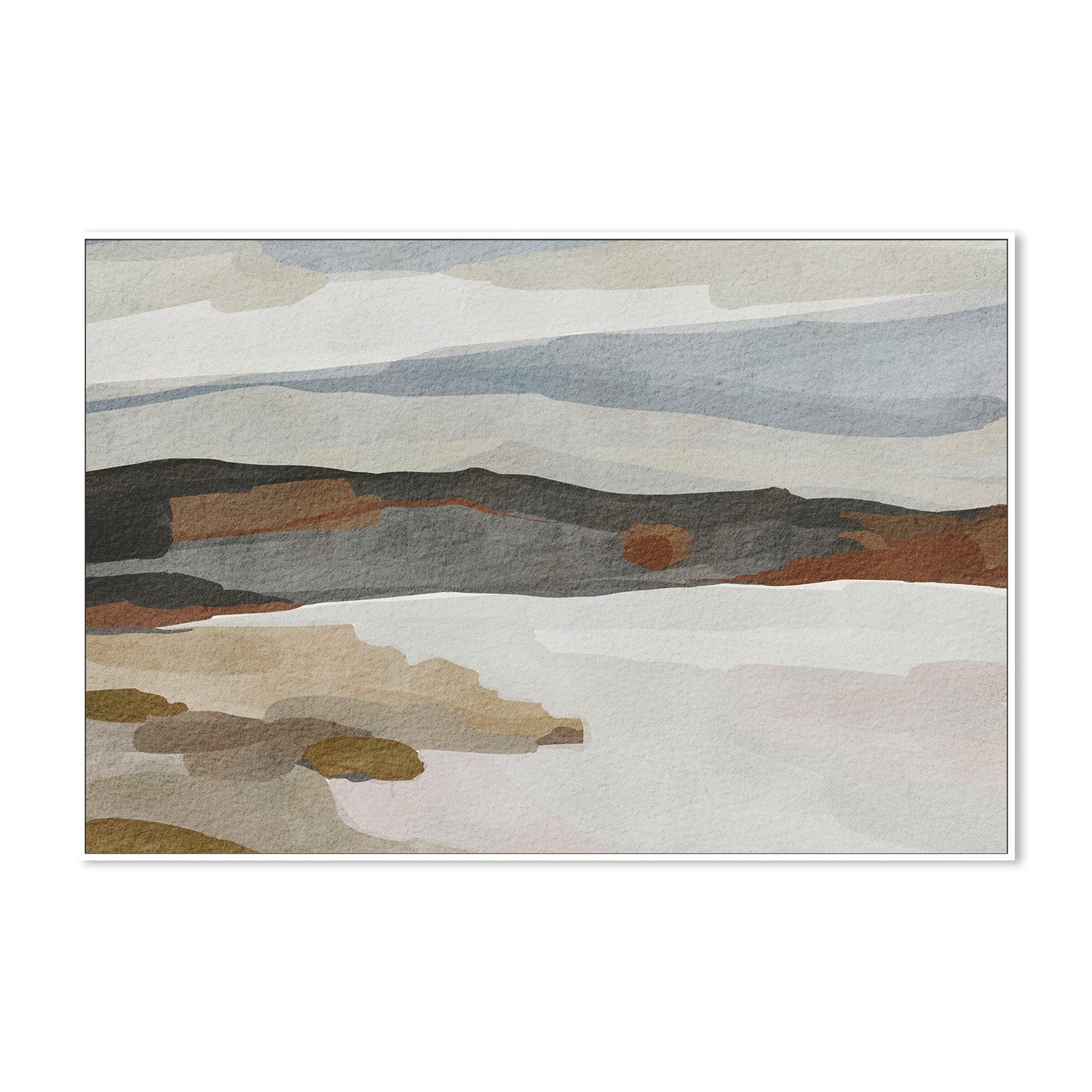 wall-art-print-canvas-poster-framed-Monochrome Abstract Landscape , By Nikita Jariwala-5