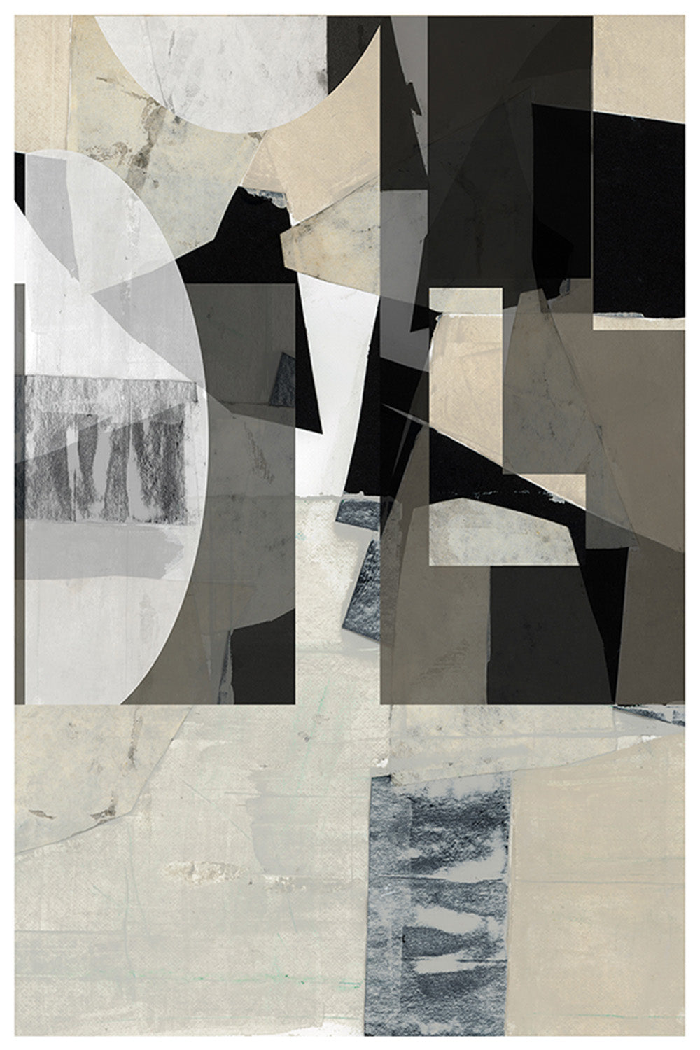 wall-art-print-canvas-poster-framed-Monochrome Composition, Style B-1