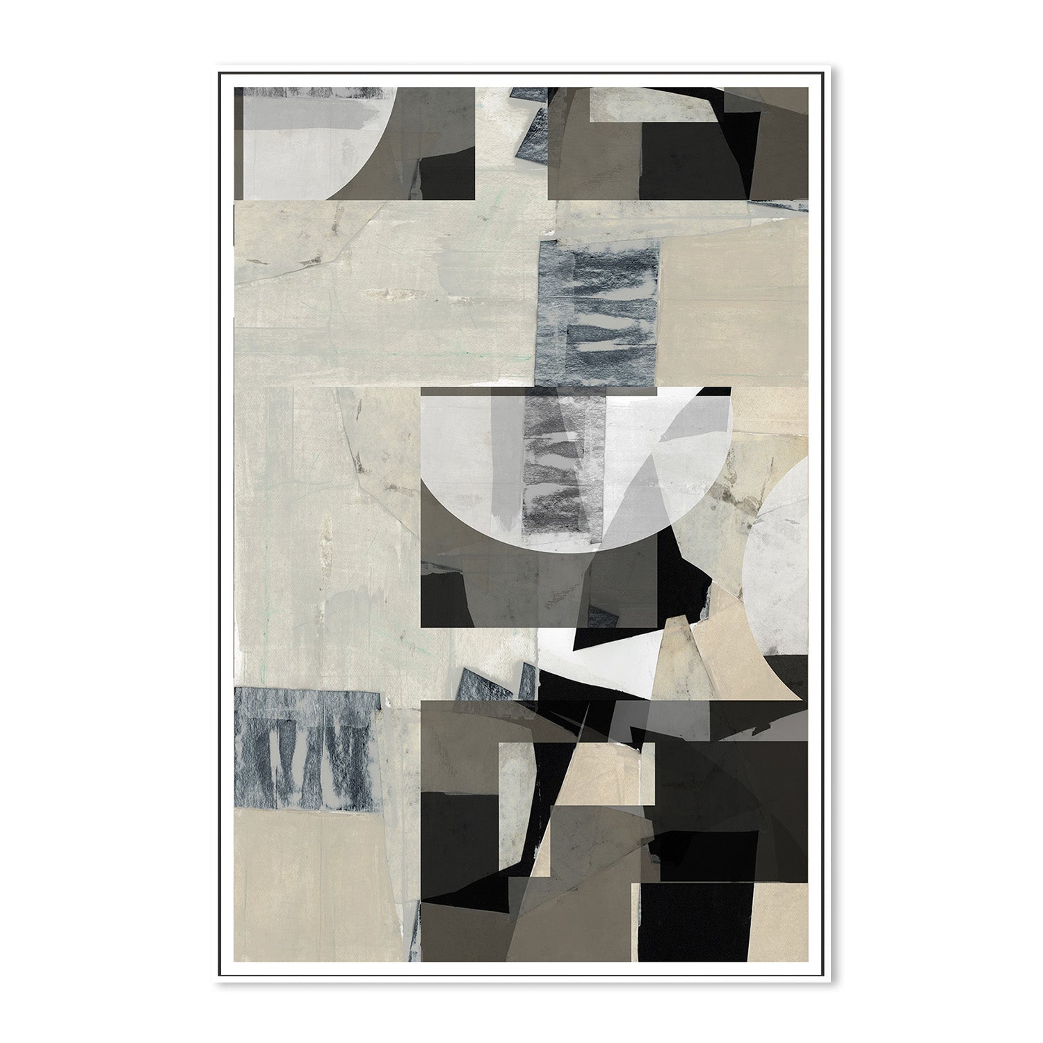 wall-art-print-canvas-poster-framed-Monochrome Composition, Style C-5