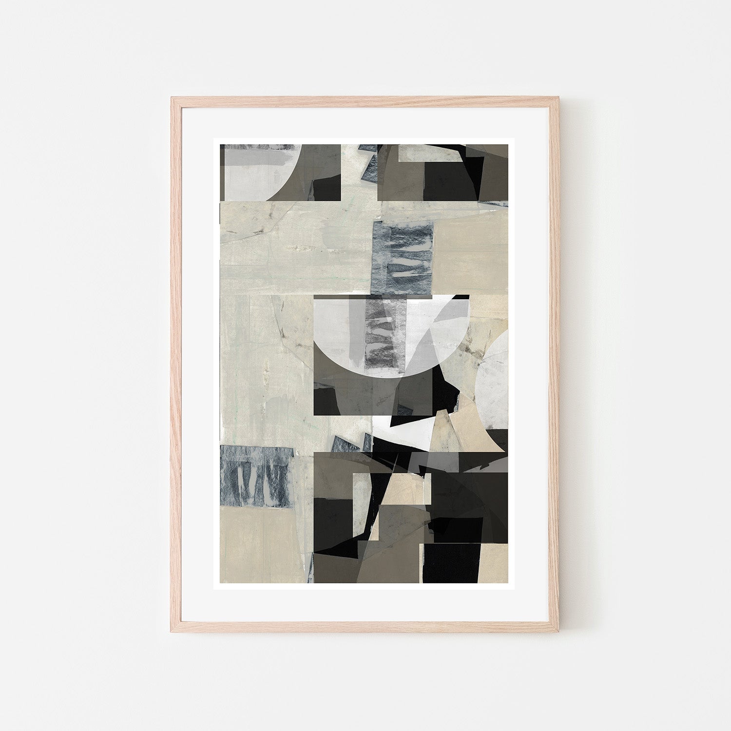 wall-art-print-canvas-poster-framed-Monochrome Composition, Style C-6