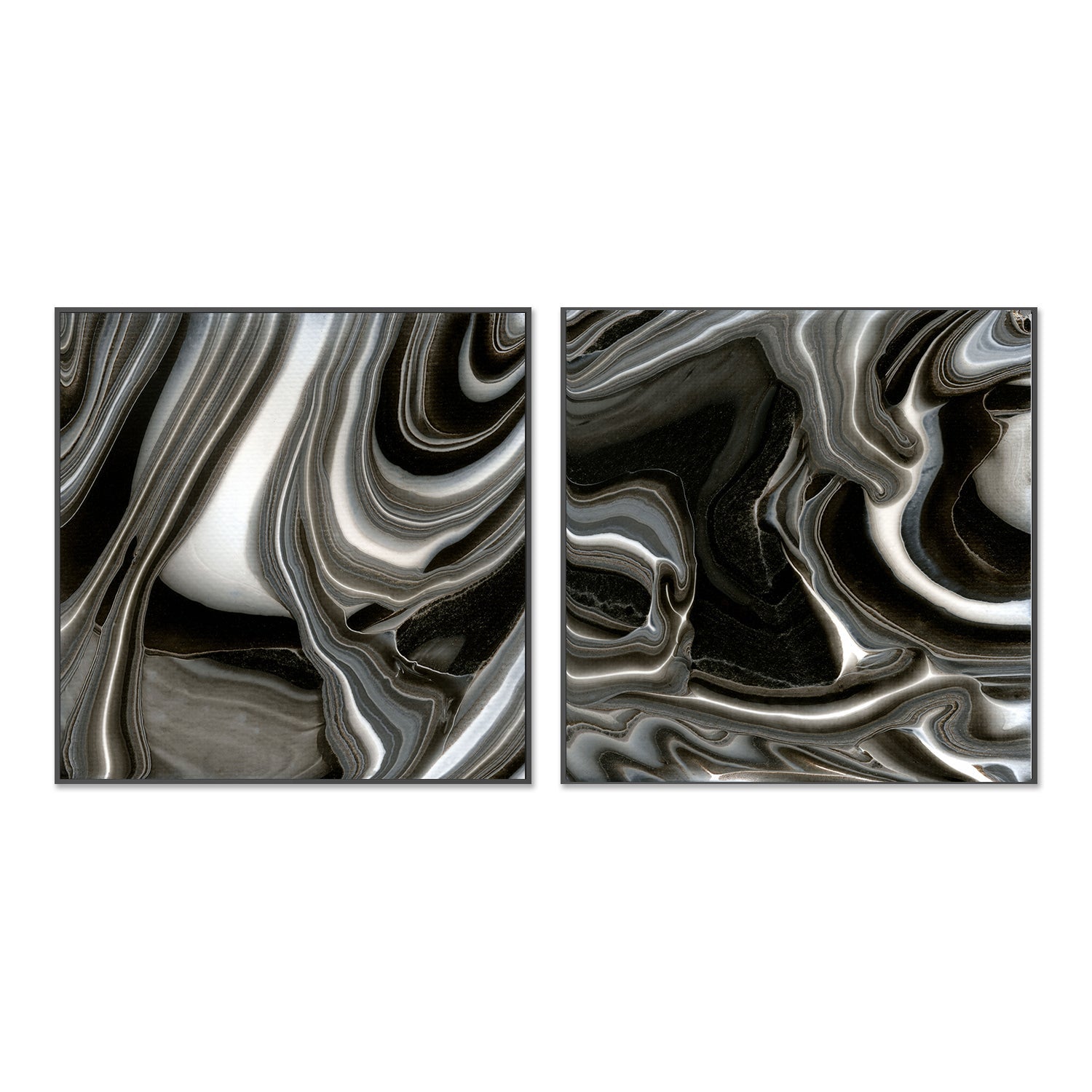 wall-art-print-canvas-poster-framed-Monochrome , Style A & B, Set Of 2, By Cathy Anderson , By Cathy Anderson-3