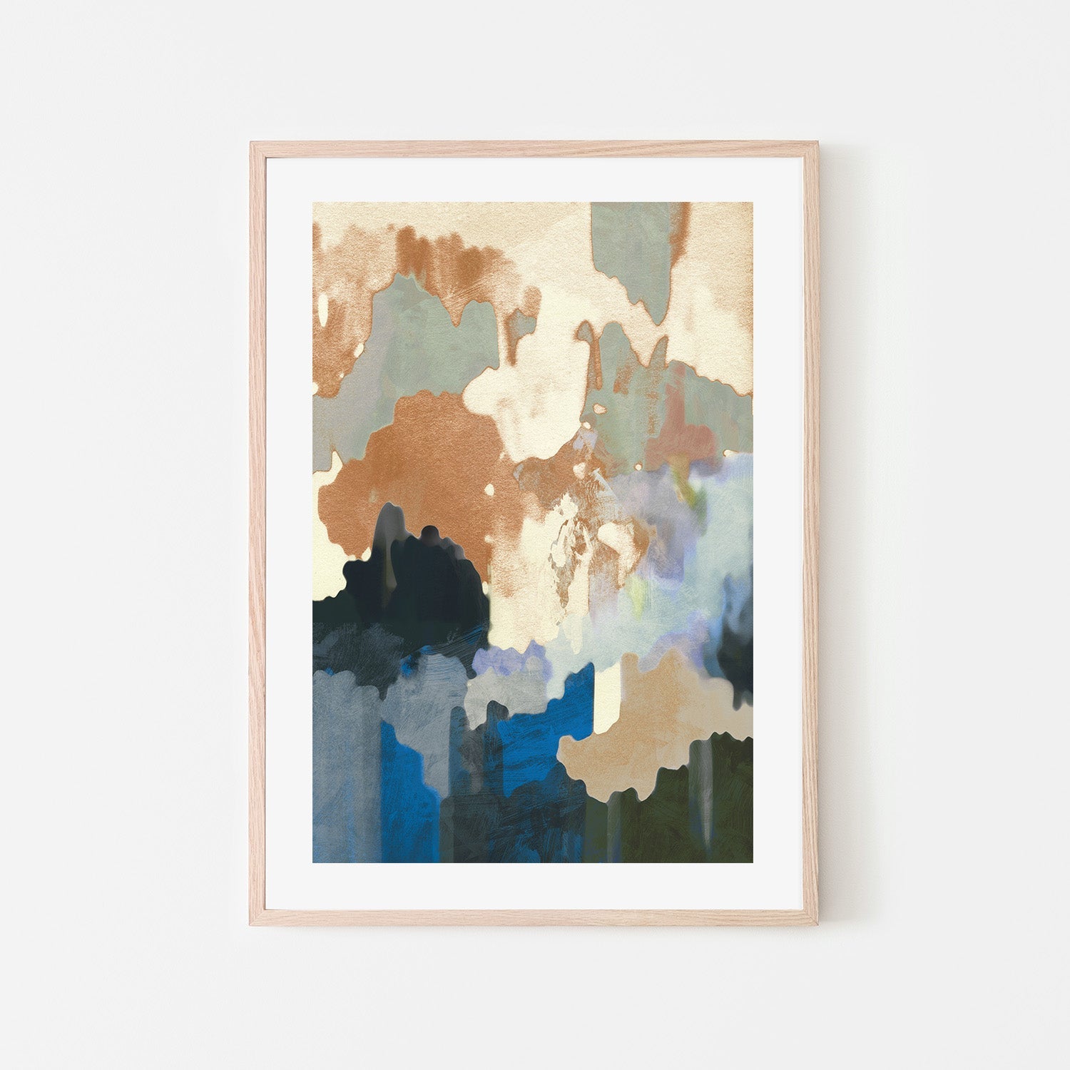 wall-art-print-canvas-poster-framed-Mood, blue and brown-6