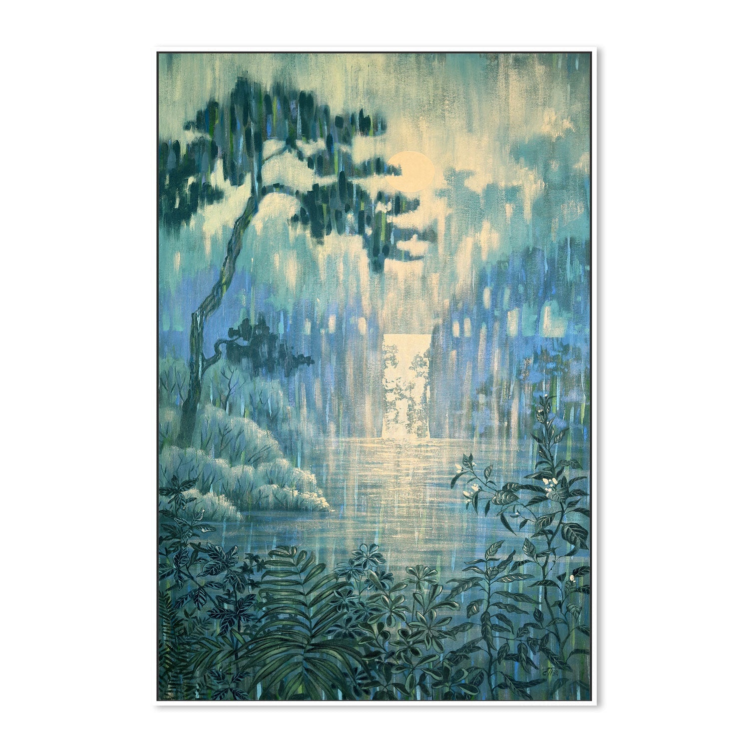 wall-art-print-canvas-poster-framed-Moon Waterfall , By Ekaterina Prisich-5
