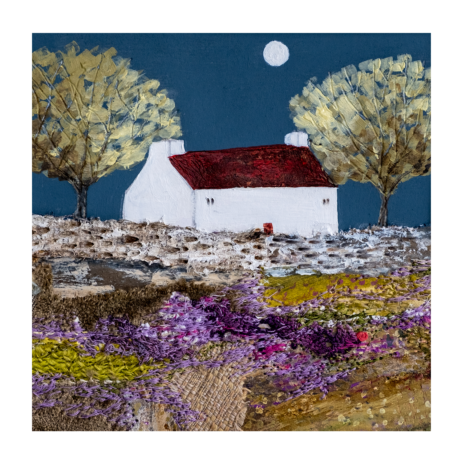 wall-art-print-canvas-poster-framed-Moonlight In The Trees , By Louise O’Hara-1