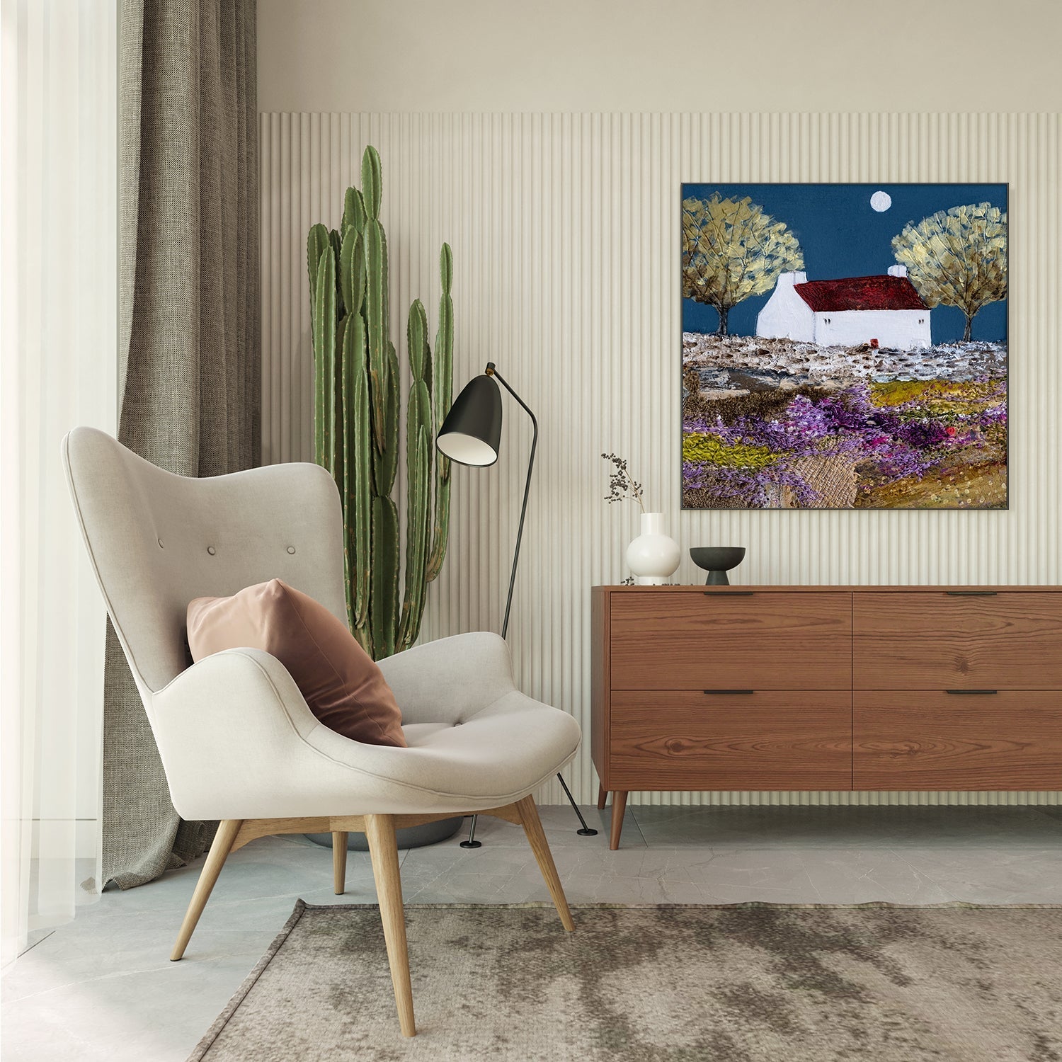 wall-art-print-canvas-poster-framed-Moonlight In The Trees , By Louise O’Hara-7