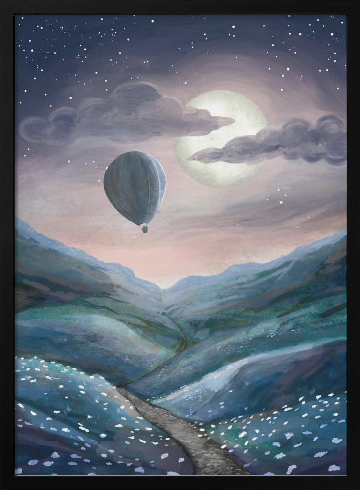 wall-art-print-canvas-poster-framed-Moonlight landscape , By EMELIEmaria-3
