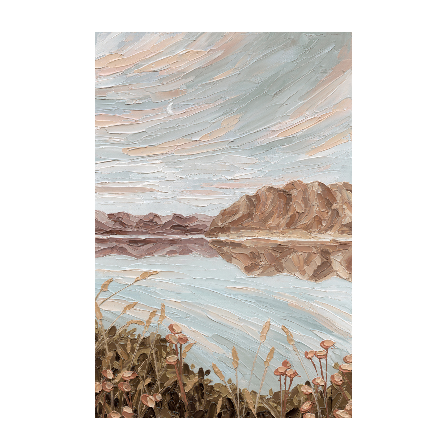 wall-art-print-canvas-poster-framed-Moonlit Lake , By Hannah Weisner-1