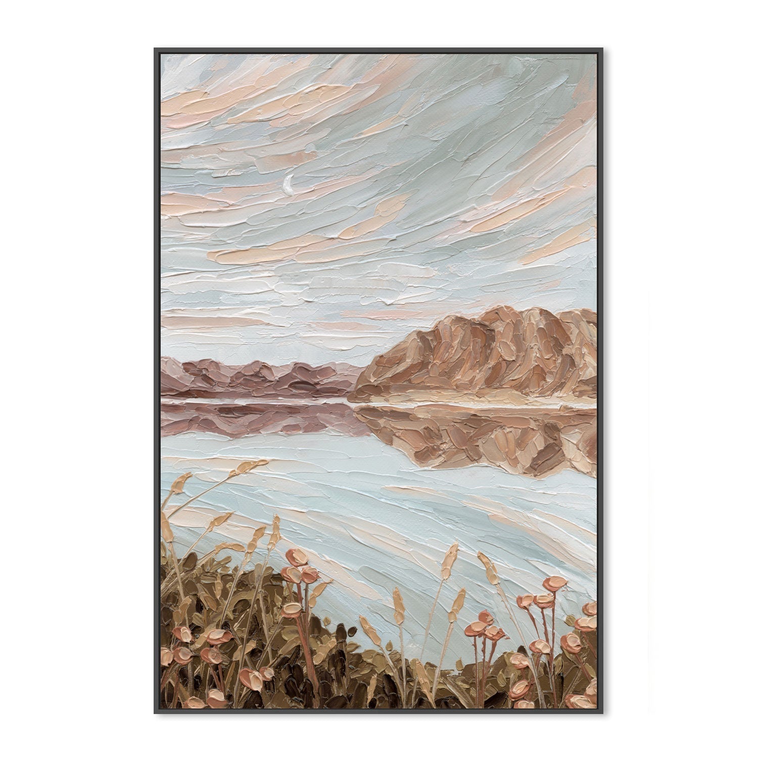 wall-art-print-canvas-poster-framed-Moonlit Lake , By Hannah Weisner-3