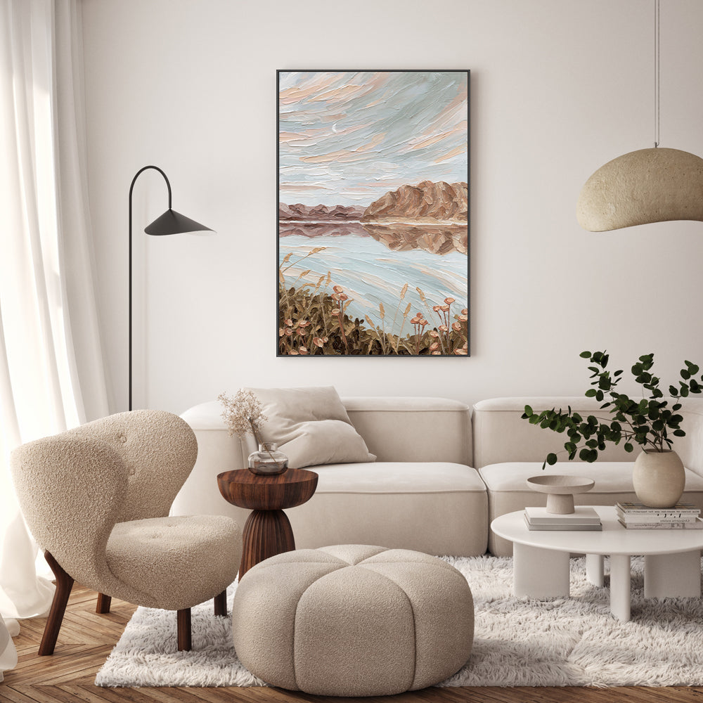 wall-art-print-canvas-poster-framed-Moonlit Lake , By Hannah Weisner-7