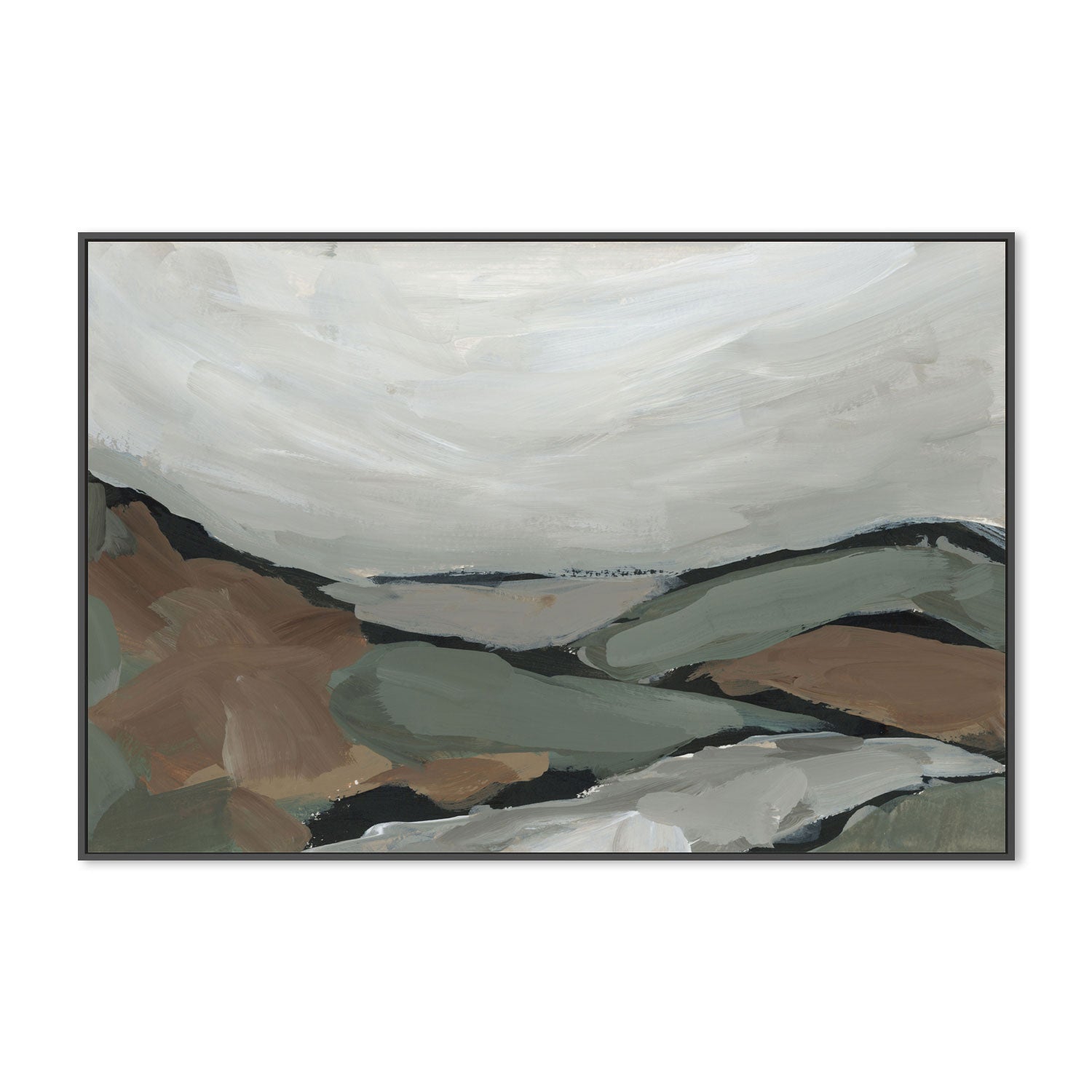 wall-art-print-canvas-poster-framed-Mossy Mountains, Style A , By Emily Wood-3