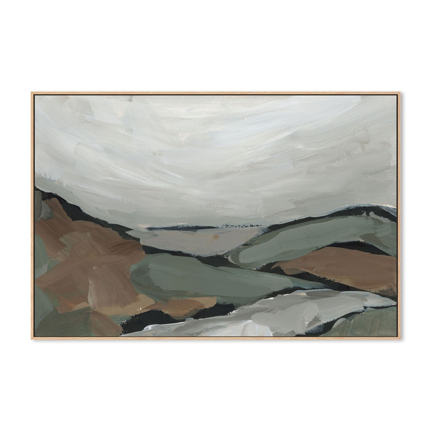 wall-art-print-canvas-poster-framed-Mossy Mountains, Style A , By Emily Wood-4
