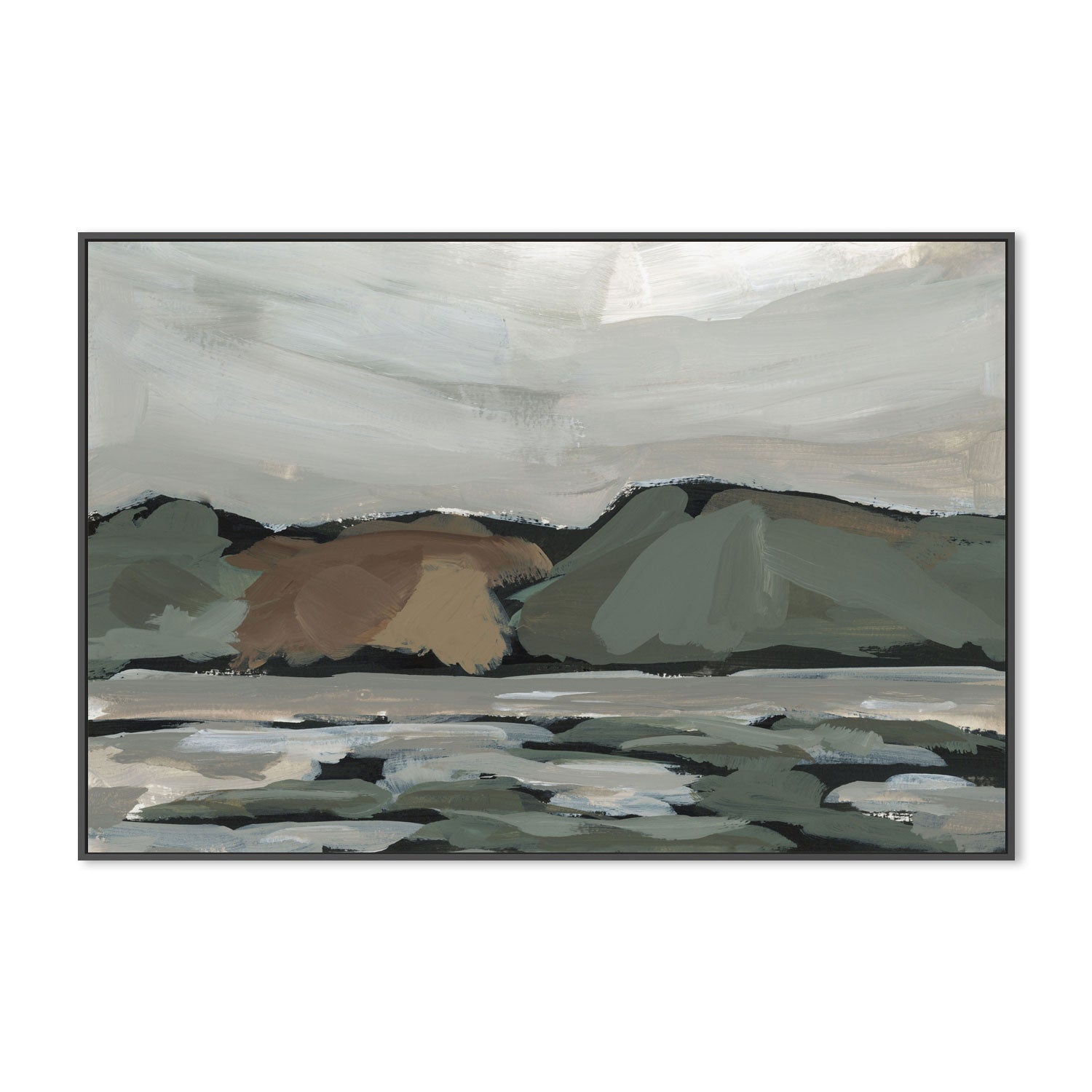 wall-art-print-canvas-poster-framed-Mossy Mountains, Style B , By Emily Wood-3