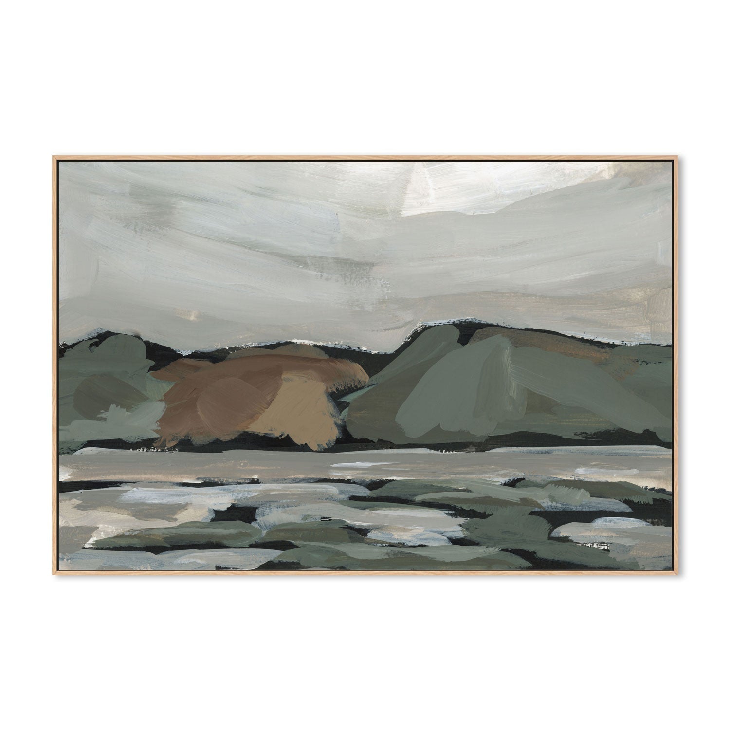 wall-art-print-canvas-poster-framed-Mossy Mountains, Style B , By Emily Wood-4