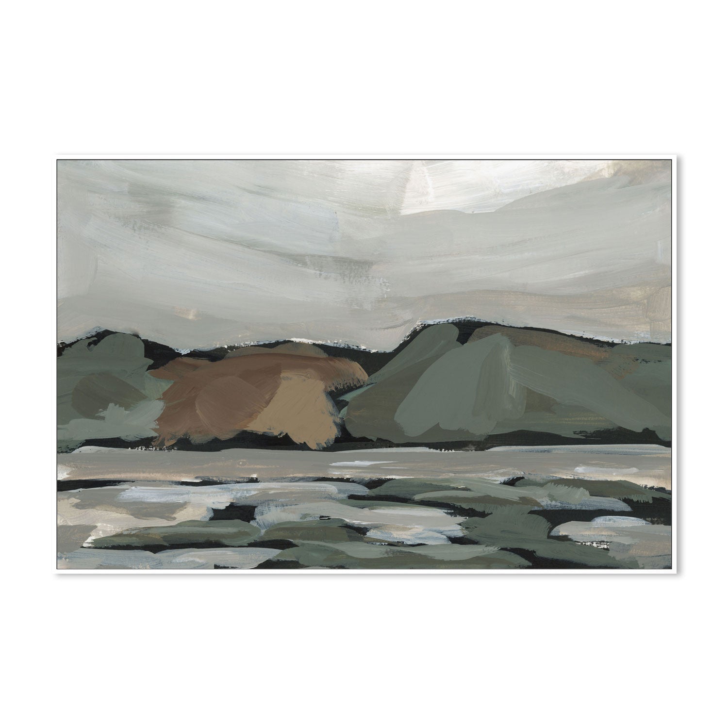 wall-art-print-canvas-poster-framed-Mossy Mountains, Style B , By Emily Wood-5