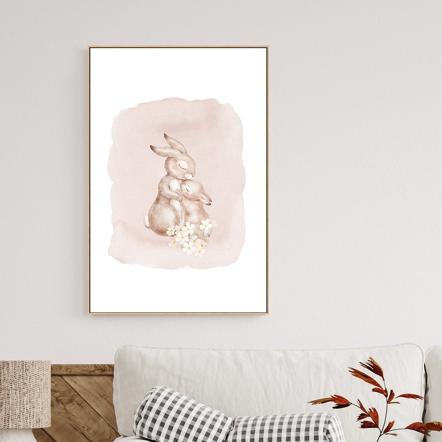 wall-art-print-canvas-poster-framed-Mother And Baby Flowers , By At Viv Home Prints-2