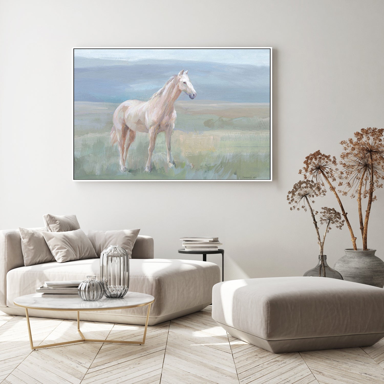 wall-art-print-canvas-poster-framed-Mountain Mare Landscape-by-Danhui Nai-Gioia Wall Art